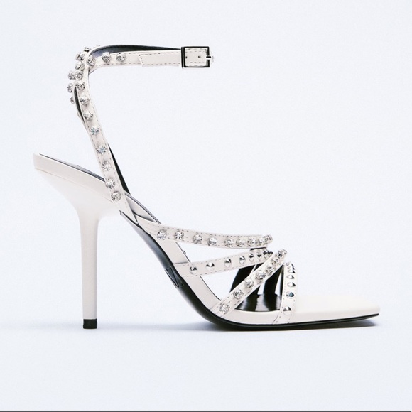 ZARA | High Heels Studded Sandals - Picture 4 of 7